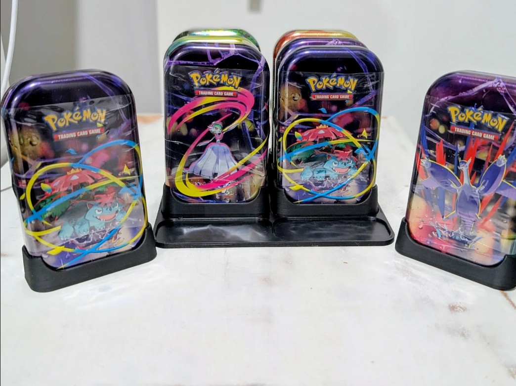 Mini Tin Stand Set of 8 + Add-on Base